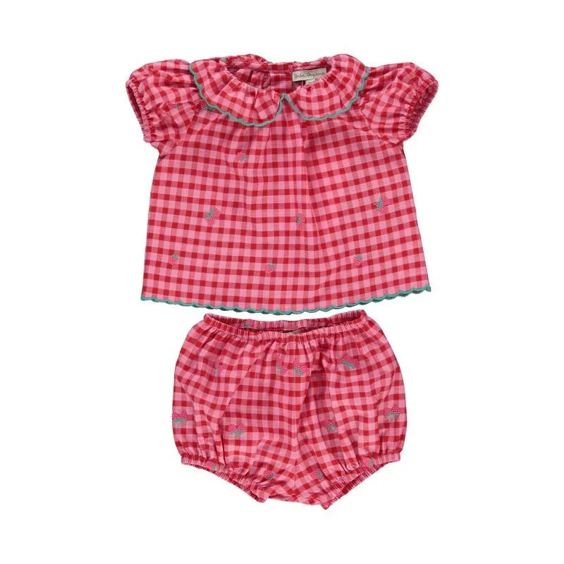 Kids Girls Dress 2026 Summer Bebe Baby Tee Top and Shorts Suit Fashion Children Princess Dress