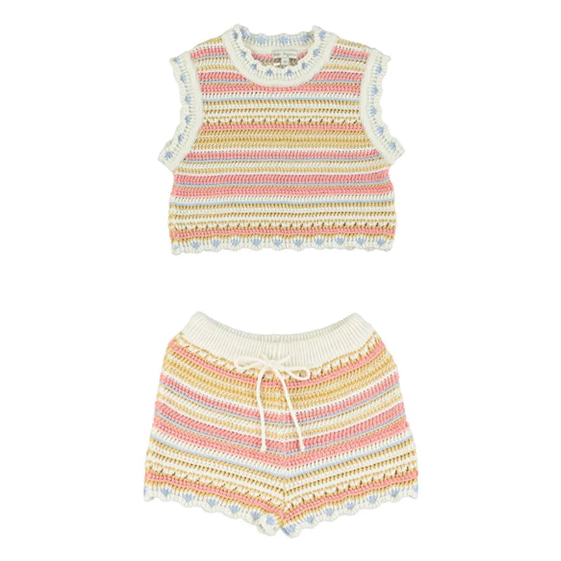 Kids Girls Dress 2026 Summer Bebe Baby Tee Top and Shorts Suit Fashion Children Princess Dress